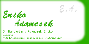 eniko adamcsek business card