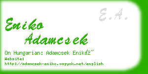 eniko adamcsek business card